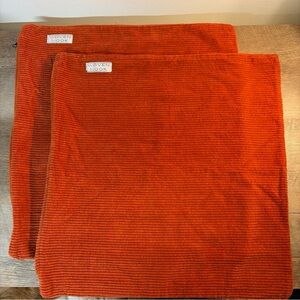 Plush Corduroy Pillow Cover - Burnt Orange